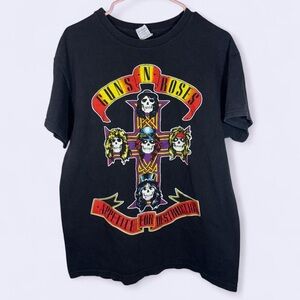 Guns N’ Roses Appetite for Destruction Band Tee Black Size Medium